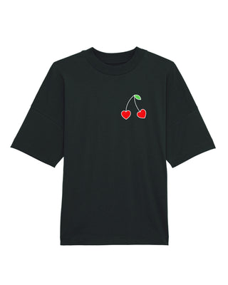 T-shirt Oversize Brodé "Cerises"