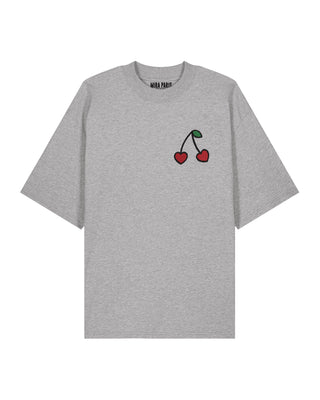 T-shirt Oversize Brodé "Cerises"