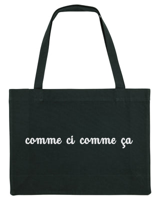 Shopping Bag Brodé "Comme Çi Comme Ça"