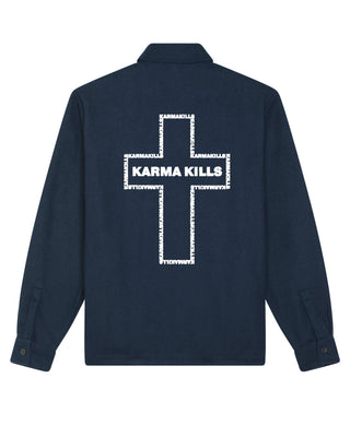 Chemise Oversize Brodée "Karma Kills"