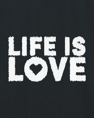 T-shirt Oversize Brodé "Life is Love"