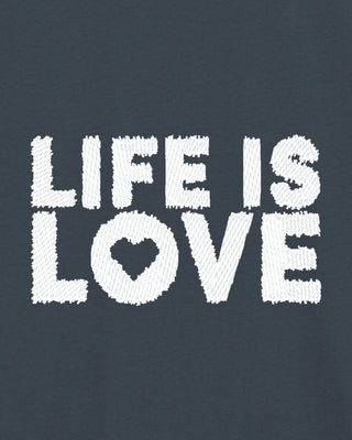 T-shirt Oversize Brodé "Life is Love"