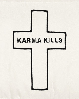 Doudoune Oversize Brodée "Karma Kills"