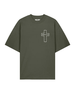 T-shirt Oversize Brodé "Karma Kills"