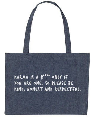 Shopping Bag Brodé "Karma is a B****"