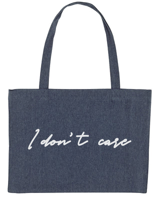 Shopping Bag Brodé "I Don't Care"