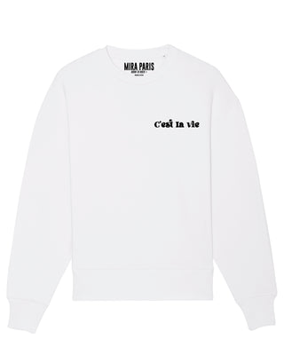 Sweatshirt Oversize Brodé "C'est La Vie"