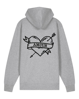 Hoodie à Zip Brodé "Amour"