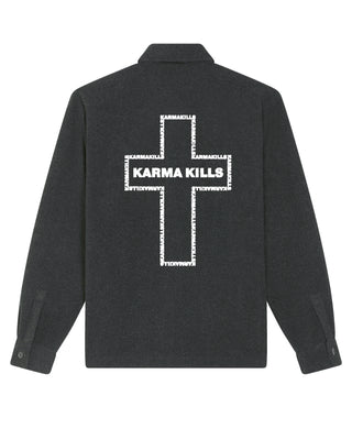 Chemise Oversize Brodée "Karma Kills"