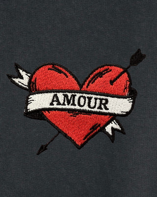 Hoodie Vintage Brodé "Amour"