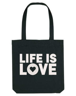 Tote Bag Brodé "Life Is Love"