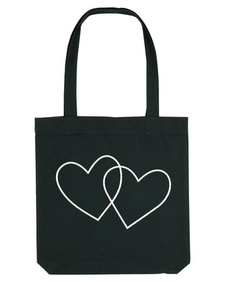 Tote Bag Brodé "Double Heart"