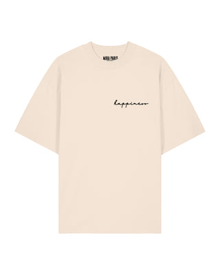 T-shirt Oversize Brodé "Happiness"