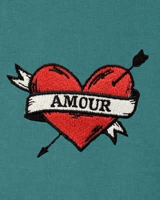 Hoodie Vintage Brodé "Amour"