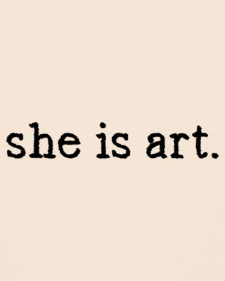 T-shirt Oversize Brodé "She Is Art"