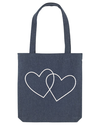 Tote Bag Brodé "Double Heart"