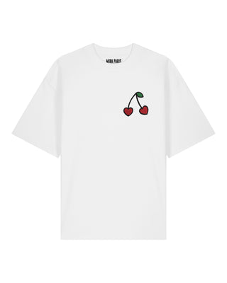 T-shirt Oversize Brodé "Cerises"