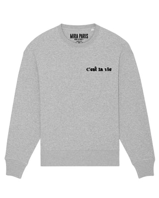 Sweatshirt Oversize Brodé "C'est La Vie"