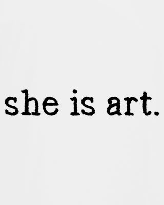 T-shirt Oversize Brodé "She Is Art"