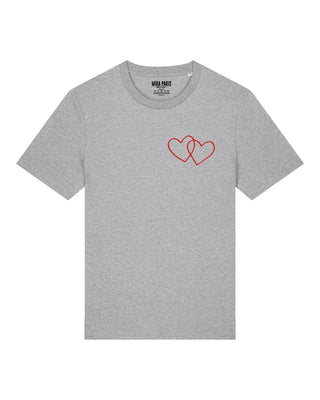 T-shirt Classic Brodé "Double Hearts"