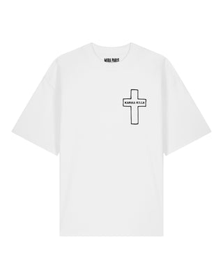 T-shirt Oversize Brodé "Karma Kills"