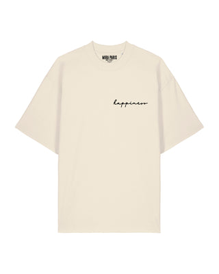 T-shirt Oversize Brodé "Happiness"