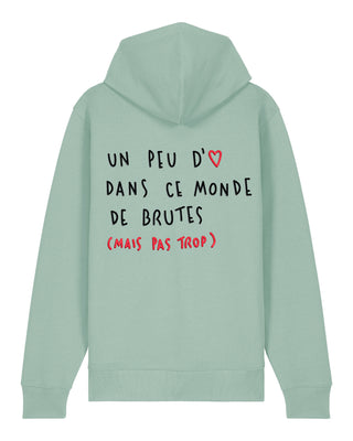 Hoodie à Zip Brodé "Brute"