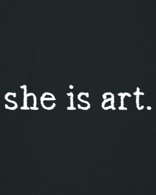 T-shirt Oversize Brodé "She Is Art"