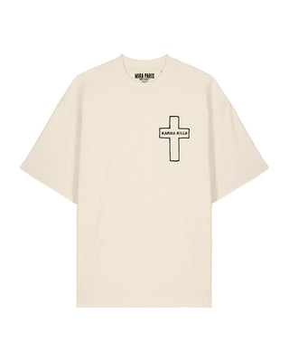 T-shirt Oversize Brodé "Karma Kills"