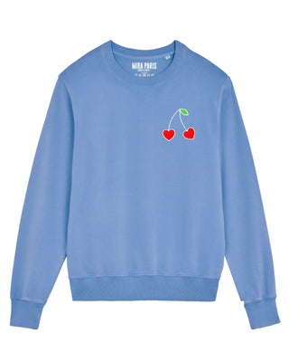 Sweatshirt Vintage Brodé "Cerises"