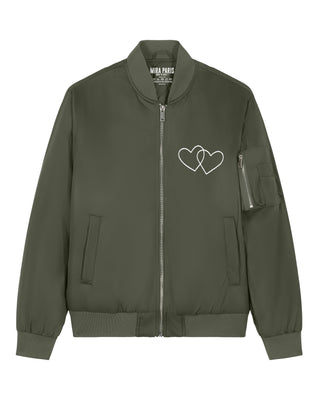 Veste Bomber Brodée "Double Heart"