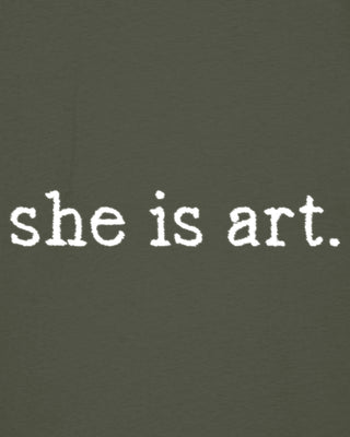 T-shirt Oversize Brodé "She Is Art"