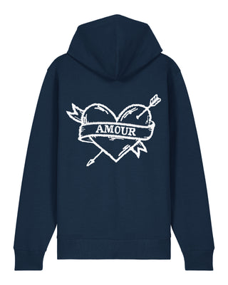 Hoodie à Zip Brodé "Amour"