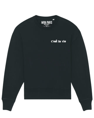 Sweatshirt Oversize Brodé "C'est La Vie"