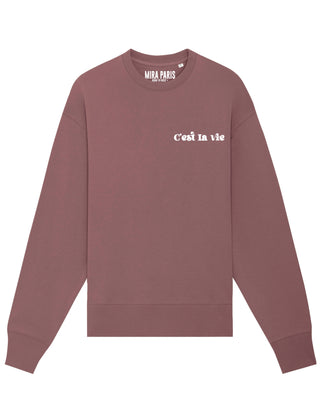 Sweatshirt Oversize Brodé "C'est La Vie"