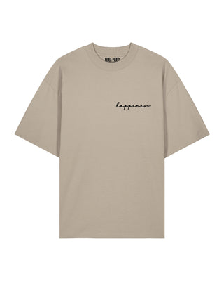 T-shirt Oversize Brodé "Happiness"