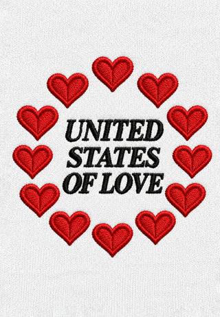 T-shirt Boxy Brodé "United States of Love"