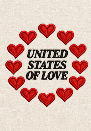 T-shirt Boxy Brodé "United States of Love"