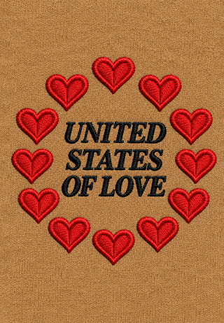 T-shirt Boxy Brodé "United States of Love"