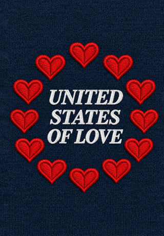 T-shirt Boxy Brodé "United States of Love"