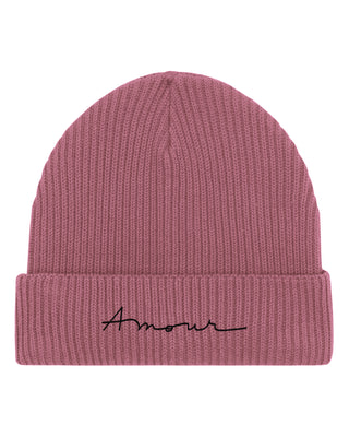 Beanie Fisherman Brodé "Amour"