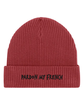 Beanie Fisherman Brodé "Pardon My French"