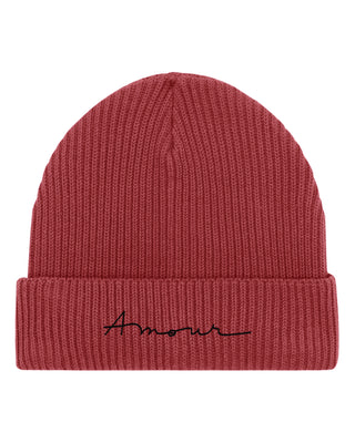 Beanie Fisherman Brodé "Amour"