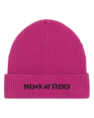 Beanie Fisherman Brodé "Pardon My French"