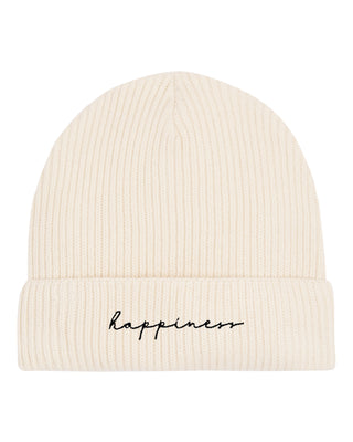 Beanie Fisherman Brodé "Happiness"