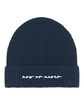 Beanie Fisherman Brodé "Now or Never"