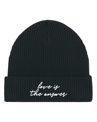 Beanie Fisherman Brodé "Love is The Answer"