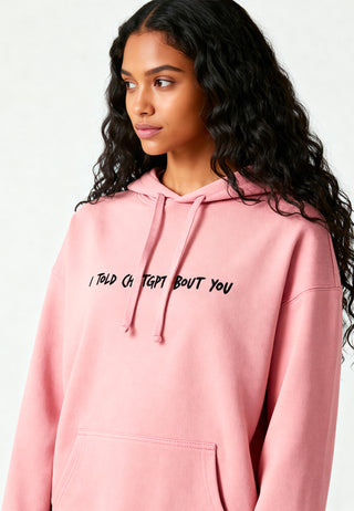 Hoodie Oversize Brodé "I Told ChatGPT"