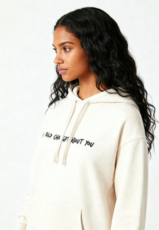 Hoodie Oversize Brodé "I Told ChatGPT"