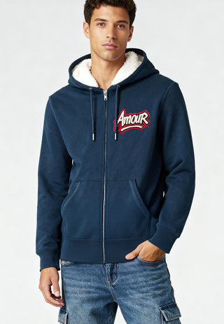 Hoodie Sherpa Brodé "Amour"